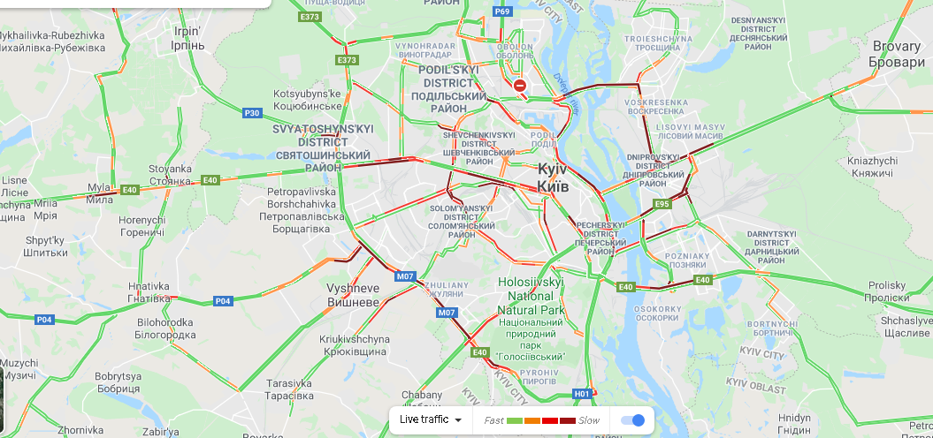 Столичні затори станом на 09:00 25 травня 2020 року